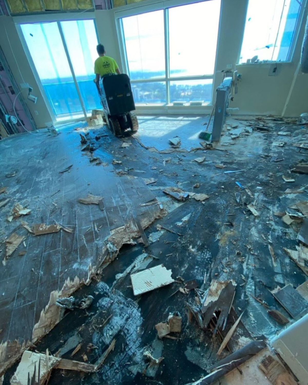 floor scraping shot